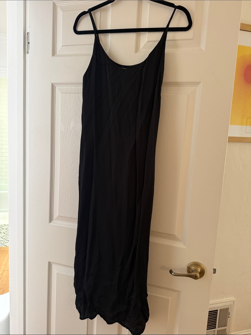 Everlane Black Maxi Slip Dress